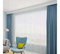 EYRMQWJPC Voie de Rideau Plafond à Double Rail en Alliage d'aluminium | Chambre et bureau multicolores de plusieurs tailles(White,3.8m (12.5ft))