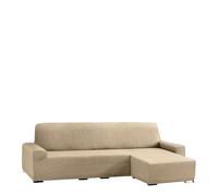 Eysa Aquiles Élastique Chaise Longue Bras Court Droite, Vue frontale, Polyester Coton, Beige, 43x37x14 cm