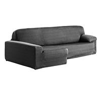 Eysa Aquiles Elastique Chaise Longue Gauche, Vue Frontale, Polyester Coton, Gris, 43x37x14 cm