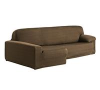 Eysa Aquiles Elastique Chaise Longue Gauche, Vue Frontale, Polyester Coton, Marron, 43x37x14 cm