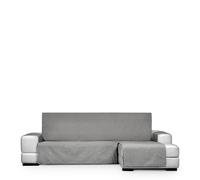 Eysa Housse de canapé antitache Chaise Longue Extra Gris Bras Gauche Vue de Face Design Genna