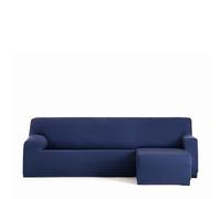 Eysa Housse de canapé bi-élastique pour Chaise Longue avec Bras Court Droite Vue de Face Couleur Bleu Design Harlem