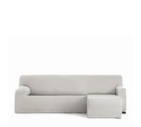 Eysa Housse de canapé bi-élastique pour Chaise Longue avec Bras Court Droite Vue de Face Couleur écru Design Harlem