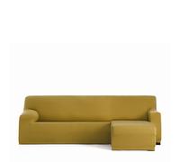 Eysa Housse de canapé bi-élastique pour Chaise Longue avec Bras Court Droite Vue de Face Couleur Moutarde Design Harlem
