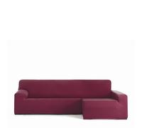 Eysa Housse de canapé bi-élastique pour Chaise Longue avec Bras Long Droite Vue de Face Couleur Bordeaux Design Harlem