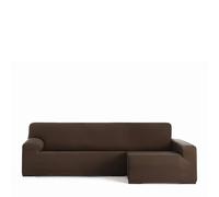 Eysa Housse de canapé bi-élastique pour Chaise Longue avec Bras Long Droite Vue de Face Couleur Marron Design Harlem