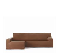 Eysa Housse de canapé bi-élastique pour Chaise Longue avec Bras Long Gauche Vue de Face Couleur Orange Design Harlem