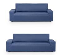 Eysa Housse de canapé Extensible Pack Duo 3 + 2 Places Bleu Design Luz