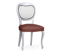 Eysa Housse de Chaise Extensible sans Dossier Marron Lot de 2 Design Luz