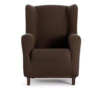 Eysa Housse de Fauteuil bi-élastique pour bergère Couleur Marron Design Harlem