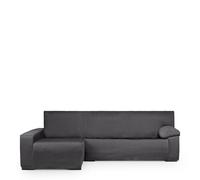 Eysa Mini Housse de canapé en L Extensible Anthracite Bras Gauche Long Vue du Face Design Luz