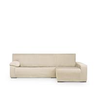 Eysa Mini Housse de canapé en L Extensible écru Bras Droite Long Vue du Face Design Luz