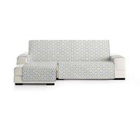 Eysa Nordic Housse, Microfiber, C/5 Jaune-Gris, Chaise Longue 290 cm. Adapté aux canapés de 300 à 350 cm
