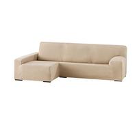 Eysa Ulises élastique Chaise Longue Gauche, Vue Frontale, Beige, 90 x 240-280 x 155 cm