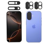EYSOFT Lot de 2 coques de confidentialité compatibles avec iPhone 16/iPhone 16 Plus avec coque d'appareil photo avant, protège la vie privée et la sécurité mais n'affecte pas la reconnaissance faciale