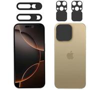 EYSOFT Lot de 2 coques de confidentialité compatibles avec iPhone 16 Pro/iPhone 16 Pro Max avec coque d'appareil photo avant, protège la vie privée et la sécurité, mais n'affecte pas la reconnaissance