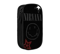 EYTFYZGL Nirvana Trousse à crayons avec poignée rembourrée en tissu Oxford facile à transporter pour l'école, le bureau, les cours d'art, multicolore, Style européen et américain, rétro, moderne