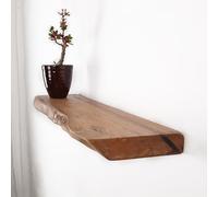 EYTVYUWPT Etagère Murale De Cloison, Etagère en Bois Stratifié Original, Etagère Murale De Cloison, Bois Massif, Bords Irréguliers, Panneaux Épais, Épaisseur 2.5CM(Chestnut,40 * 15 * 2.5CM)