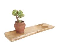 EYTVYUWPT Etagère Murale De Cloison, Etagère en Bois Stratifié Original, Etagère Murale De Cloison, Bois Massif, Bords Irréguliers, Panneaux Épais, Épaisseur 2.5CM(Original Wood,60 * 15 * 2.5CM)