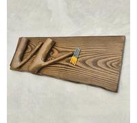 EYTVYUWPT Étagère Murale en Bois Massif Rustique, Bords Naturels, Couleur Noyer, Longueur 40-140cm, Épaisseur 2.5cm, Capacité 20kg, for Salon Couloir Café(60cm(15-19cm))