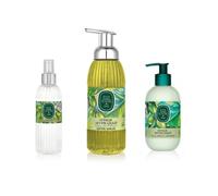 Eyüp Sabri Tuncer Ayvalık Kit d'entretien Fleur d'olivier | Eau de Cologne en spray 150 ml, Savon moussant à l'huile d'olive 500 ml, Lotion pour les mains et le corps 280 ml