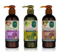 EYÜP SABRİ TUNCER Lot de 3 Lotions pour les Mains et le Corps - Argan, Olive, Macadamia - 3 × 250 ml - Soin Hydratant Naturel