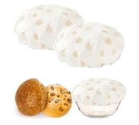 EYVRPAU 2 pièces housses de protection alimentaires réutilisables, en tissu avec élastique, Couvercles extensibles, Tissu imperméable, Couvercles pour bols ronds,film alimentaire reutilisable