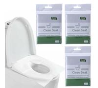 EYVRPAU 30 pièces Protège Cuvette WC Jetable, Housse de Siège de Toilette en Papier Biodégradable, Antibactérielle, Emballage Individuel pour Enfants et Adultes