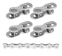 EYVRPAU 4 Paires Maillon de Chaîne de Vélo en Acier Fermoir de Chaîne pour 12 Vitesses Maillons de Jonction Accessoires de Vélo (12 Vitesses) (Argent)