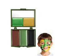 EYVRPAU Kit Peinture Camouflage & Grimage 5 Couleurs, pour Chasse, Airsoft, Survie & Entraînement. Formule Pro Résistante à l'Eau Visage & Corps, Idéal Activités Outdoor.