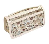EYVRPAU Trousse Transparente Scolaire Grande Capacité, Peut être Décorée par Soi-même, Bureau, Papeterie, Pochette de Maquillage de Voyage, Toilette Portable, Cosmétique Enfant Fille Garçon（Peut DIY）