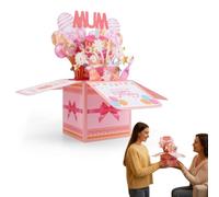 EYWILYWI Carte d'anniversaire pop-up pour maman, motif 3D coloré avec enveloppe, carte d'anniversaire attentionnée pour maman et femme (multicolore)