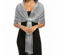 EYWILYWI Châle Étoilé Métallique avec Boucle pour Femme, Idéal pour Mariage Soirée Bal Bridal Demoiselle d'Honneur