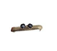 EYZJQSTUV Armatures métalliques à Fermoir à Pression, Fermoir carré en Dentelle, 5 pièces, 8.5cm, tête de Lotus, Cadre Sac à Main métal, poignée Multicolore(Black)
