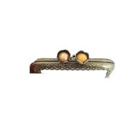 EYZJQSTUV Armatures métalliques à Fermoir à Pression, Fermoir carré en Dentelle, 5 pièces, 8.5cm, tête de Lotus, Cadre Sac à Main métal, poignée Multicolore(Geel)