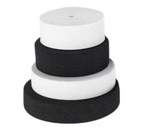 EYZJQSTUV Bandes élastiques Larges Plates, Bande Élastique en Nylon for Couture De Vêtements Blanc Noir 2-6cm X 3m(Black,30mm)