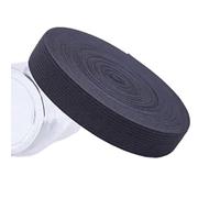 EYZJQSTUV Bandes élastiques Larges Plates, Longueurs Multiples Multicolores de Bande élastique Plate en Nylon 20mm(Black,20mm 1yard)