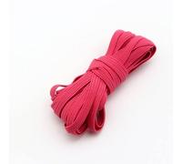 EYZJQSTUV Bandes élastiques Larges Plates, Masque Bande Élastique Polyester 5m 6mm Diamètre Multicolore for Couture DIY(Watermelon Red 5m)