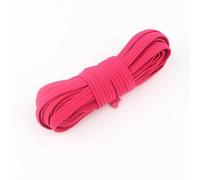 EYZJQSTUV Bandes élastiques Larges Plates, Masque Bande Élastique Polyester 5m 6mm Diamètre Multicolore for Couture DIY(Rose Red 5m)