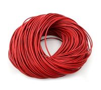 EYZJQSTUV Cordon en Cuir de Vachette Rond, Cordons Ronds en Cuir de Vache, for la Fabrication Bijoux, Multicolores, Plusieurs Tailles(Red,4mm X 2 Meters)
