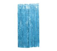 EYZJQSTUV Décorations de Rideaux en Papier d'aluminium, Rideau à Franges en Feuille de Guirlande 5 Pièces Multicolore 1x2,5m(Light Blue)