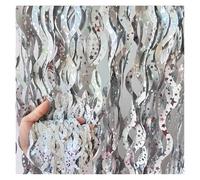 EYZJQSTUV Décorations de Rideaux en Papier d'aluminium, Rideau à Franges en Feuille de Guirlande Multicolore 1X2M 2 Pièces(A Silver)