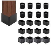 EYZJQSTUV Embouts Protection Silicone pour Pieds de Chaise, Couvre-Pieds de Chaise en PVC Noirs, Plusieurs Formes et Tailles, Paquet 4 ou 8 pièces(Round 18mm,8pcs)