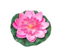 EYZJQSTUV Fleurs flottantes pour étang, Nénuphar Flottant Artificiel Multicolore 10 cm de diamètre. Pack 12 ou 5 pièces for Jardin d'étang(Dark Pink,12Pcs)