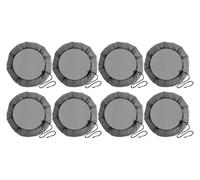 EYZJQSTUV Grille de Protection pour citernes d'eau de Pluie, Couvercle de Filet for Baril Pluie, Filtre à Cordon réglable Noir 60-120 cm 1/2/3/4/5/6/8/10 pièces(8pcs,110cm)