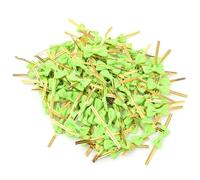 EYZJQSTUV Mini-nœuds en Ruban, Nœuds de Ruban Gros-Grain à Pointe ondulée, 30 pièces, 1.5x8cm, Attache Sac Bord en Fil doré, Multicolore(Shiny Green)