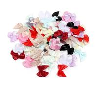 EYZJQSTUV Mini-nœuds en Ruban, Nœuds en Satin de Polyester Multicolores 2,5 x cm, 100 à 200 pièces for l'artisanat et Les décorations(Mix Colors,200Pcs)
