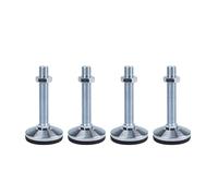 EYZJQSTUV Pieds de Mise à Niveau réglables, 4 pièces Tasse de Pied Niveau réglable M20 80x100mm Argent for Tables d'équipement Industriel