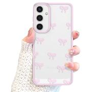 EYZUTAK Coque pour Samsung Galaxy S26, motif nœud ruban mignon transparent, esthétique, coque de téléphone transparente, protection d'appareil photo, élégante, fine, souple et durable en TPU pour