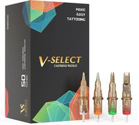 Ez Aiguilles Pour Cartouches De Tatouage Assorties - 50pièces #10 Mixte (7rm 9rm 11rm 13rm 15rm) Bugpin Curved/Round Magnum Aiguilles De Tatouage Pour Machine À Tatouer - V Select